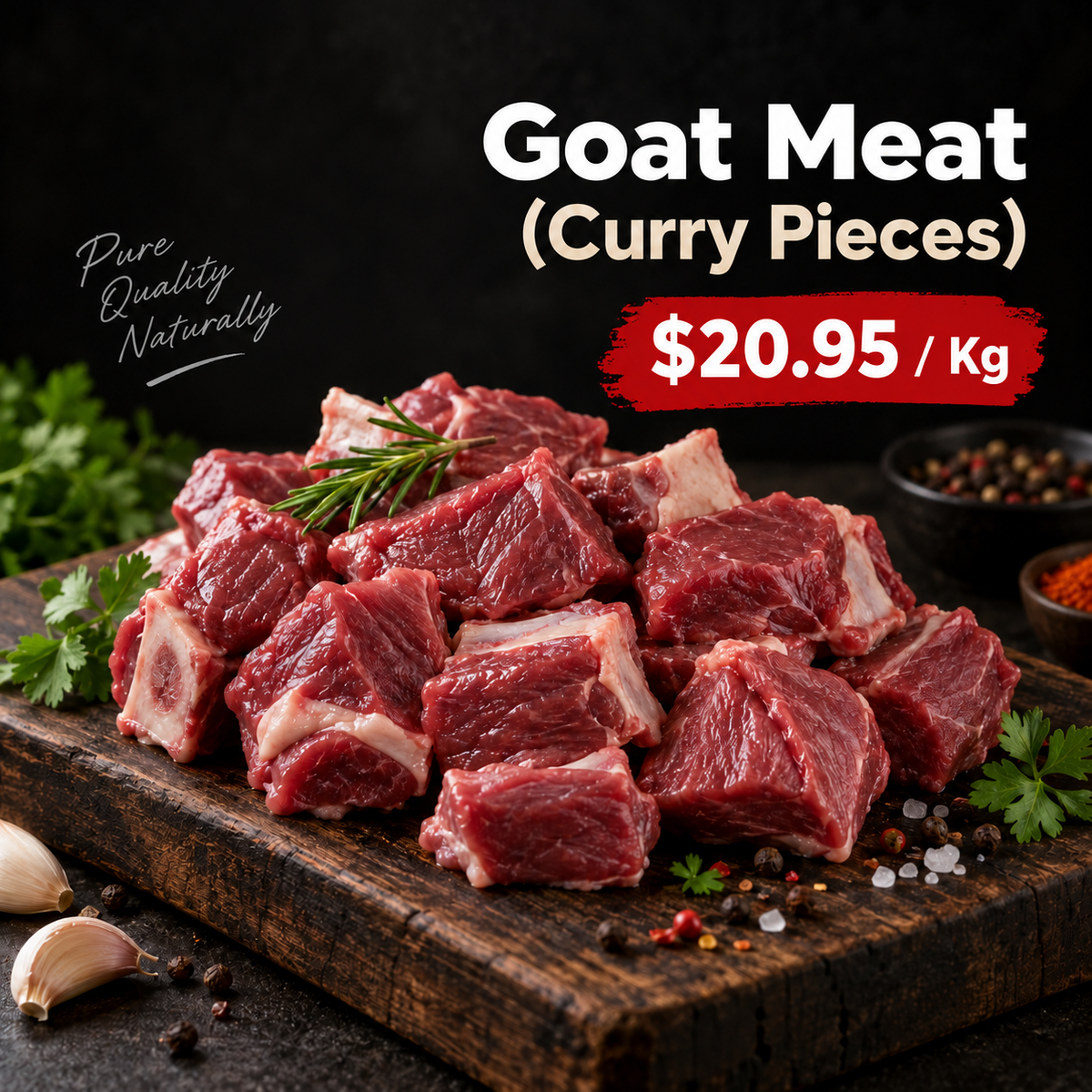 Goat Meat (Curry Pieces)